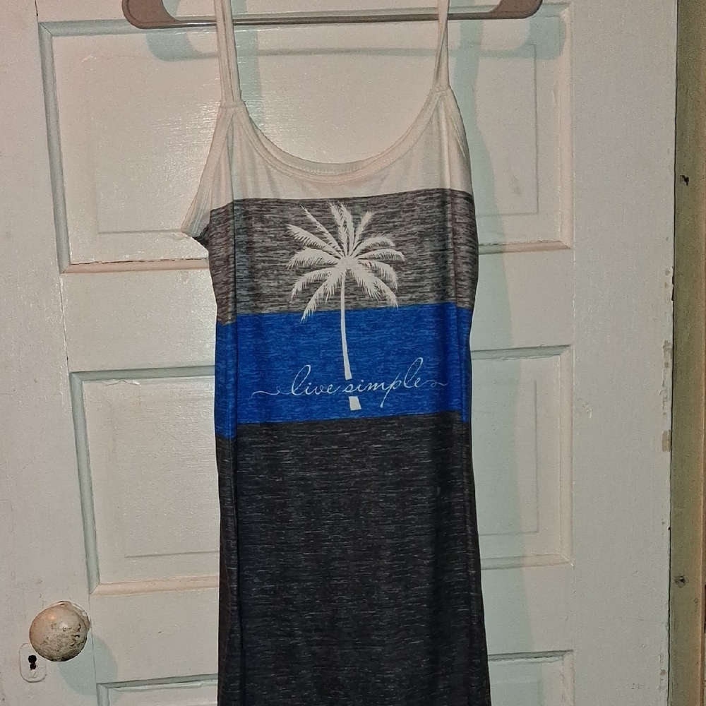 Tropical Palm Tree Tank Dress